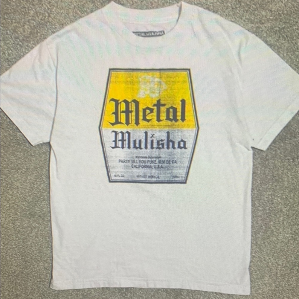 Metal Mulisha White and Yellow Graphic T-Shirt